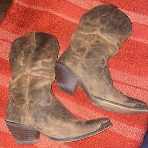 DURANGO CRUSH SLOUCH BOOTS SZ 7.5. LEATHER NUBUC